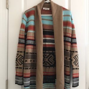 Tribal inspired cardigan sweater
